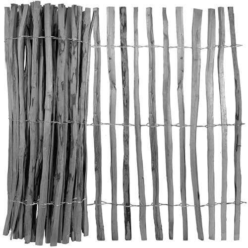 VOSS.garden 5m Staketenzaun Anthrazit Haselnuss 120cm Höhe Lattenabstand 3-4cm Gartenzaun VOSS.garden 5m Staketenzaun Anthrazit Haselnuss 120cm Höhe Lattenabstand 3-4cm Gartenzaun