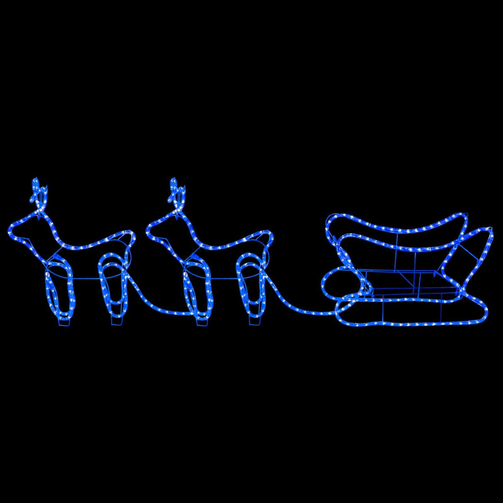 Tidyard Weihnachtsdekoration Rentiere und Schlitten Outdoor 576 LEDs, Weihnachtsdekoration für Außen Vorgarten Fassade Geschäftsdekoration Event als Weihnachtsszene329812