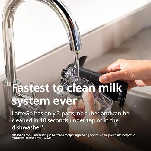 Miniatura 6 de Philips Máquina de café espresso totalmente automática serie 2300 con sistema de leche LatteGo y molinillo integrado, 4 preajustes de café y agua