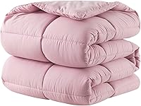 Vista 8 de DOWNCOOL Edredones tamaño King, inserto de edredón, edredón de temporada completa color rosa claro, colcha ligera, edredón alternativo de hotel