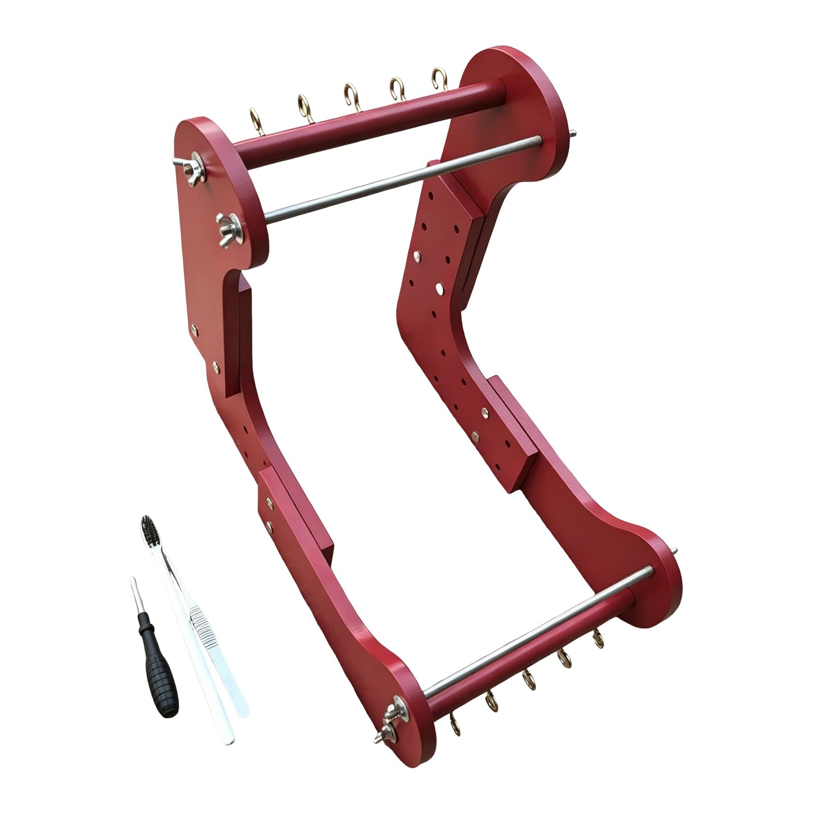 Telaio per tessitura di perline per la fabbricazione di bracciali, strumento da tavolo regolabile in legno per la corda di gioielli, perline e artigianato, telaio regolabile per tessitura di perline