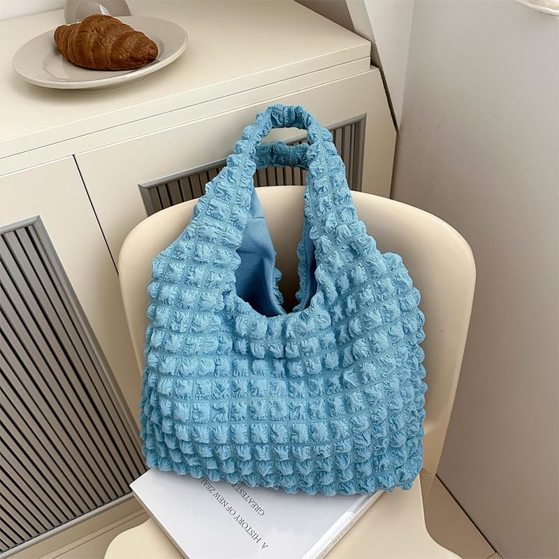 Wrinkled Cloud Bubble Pattern Shoulder Bag – Spacious, Stylish, and Functional for Daily Use2