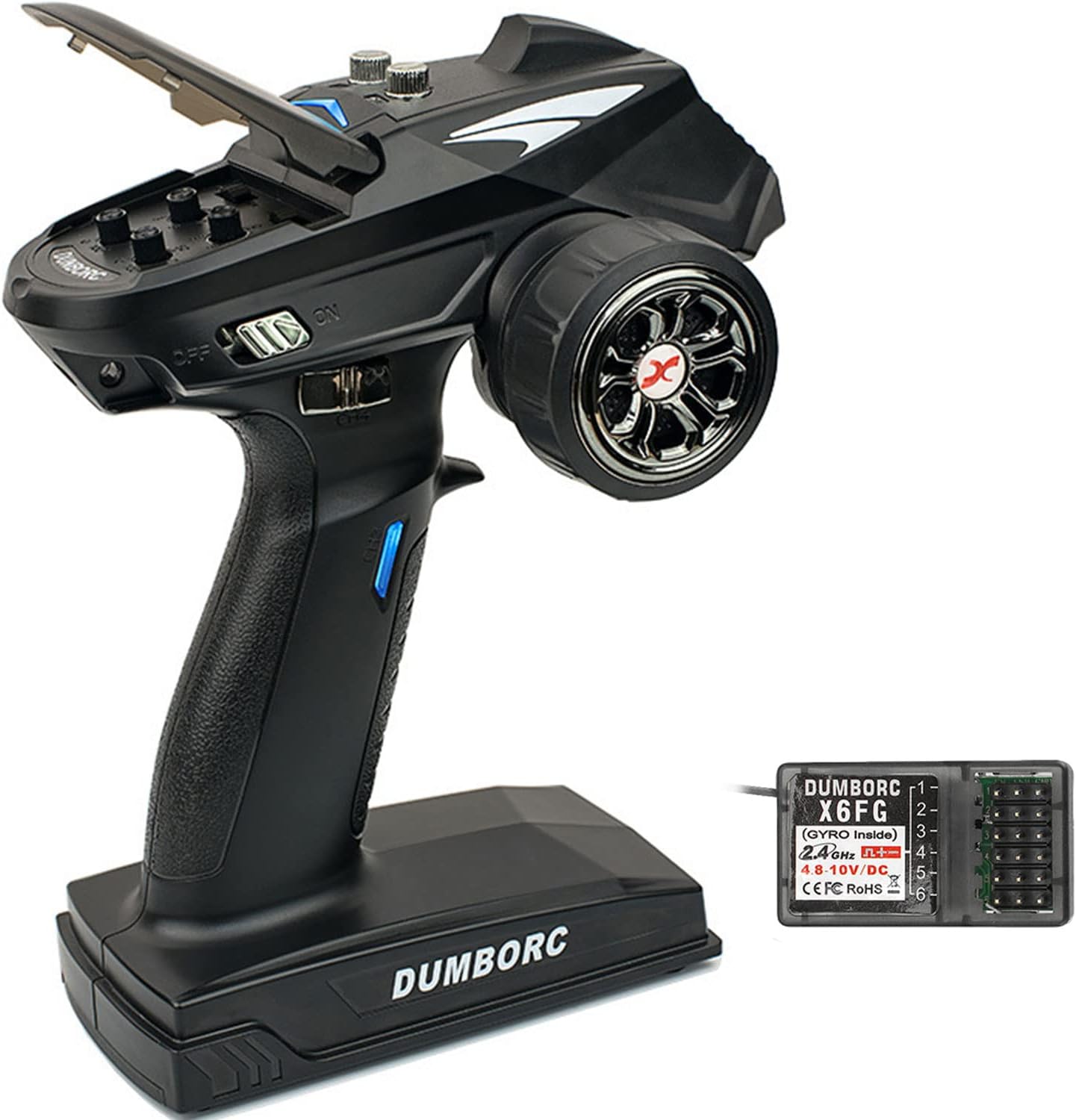 KAIMIO DUMBORC X6 2.4Ghz 6Channel RC Transmitter, X6FG Receiver, Built