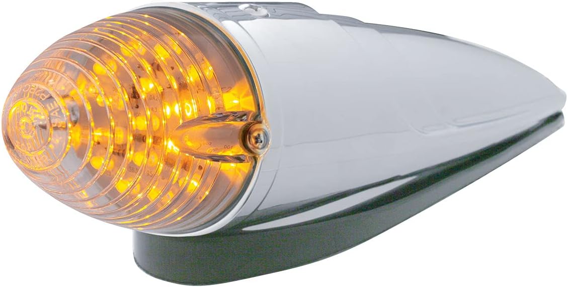 United Pacific 19 LED Beehive Grakon 1000 Cab Light Kit - Amber LED/Clear Lens,Chrome,39965