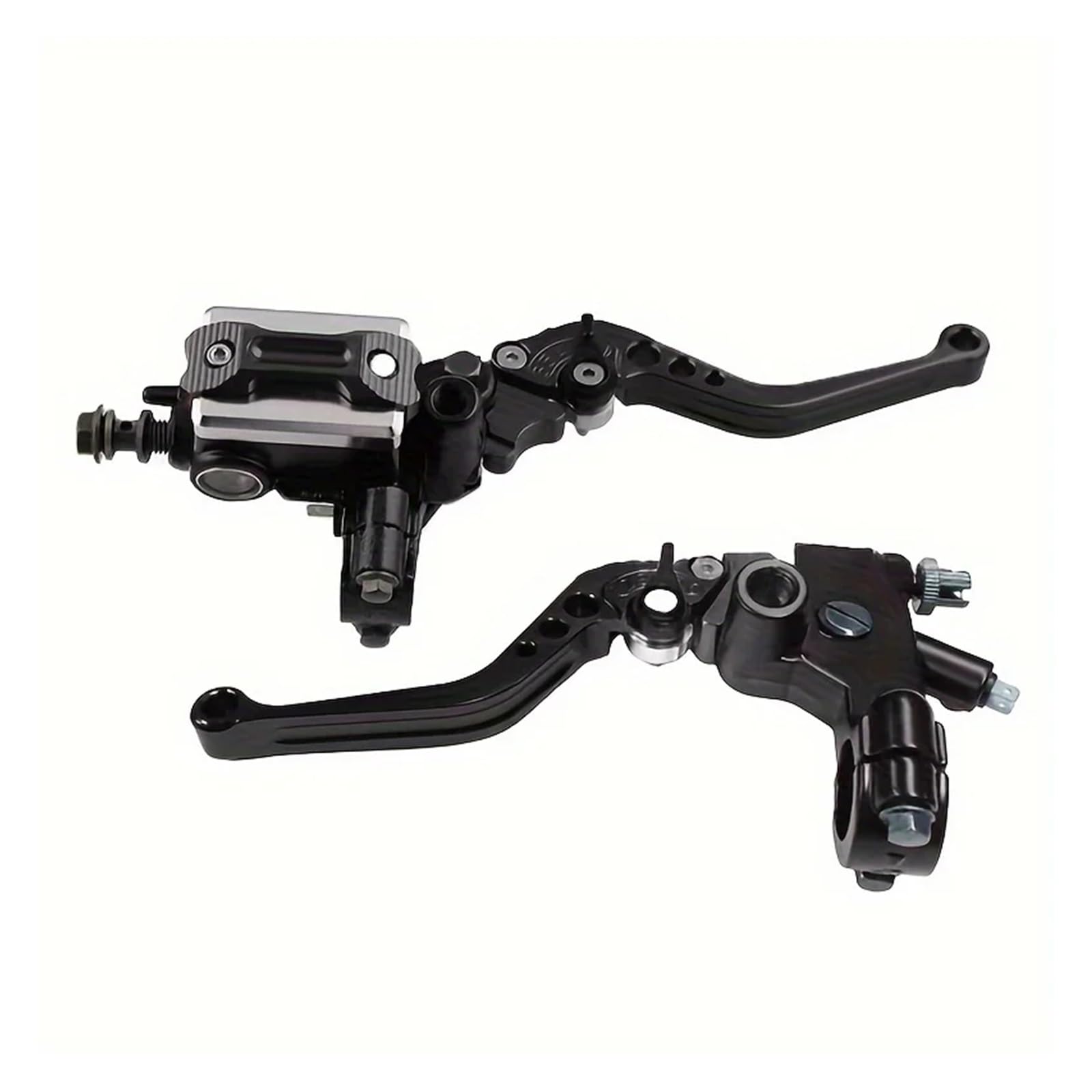 Ywqjiopm Black Motorcycle Brake Clutch Lever 2Pcs 22Mm 7/8" Motorcycle Handlebar Master Cylinder Levers Handle Hydraulic Brake Pump Clutch Adjustable Hand Lever