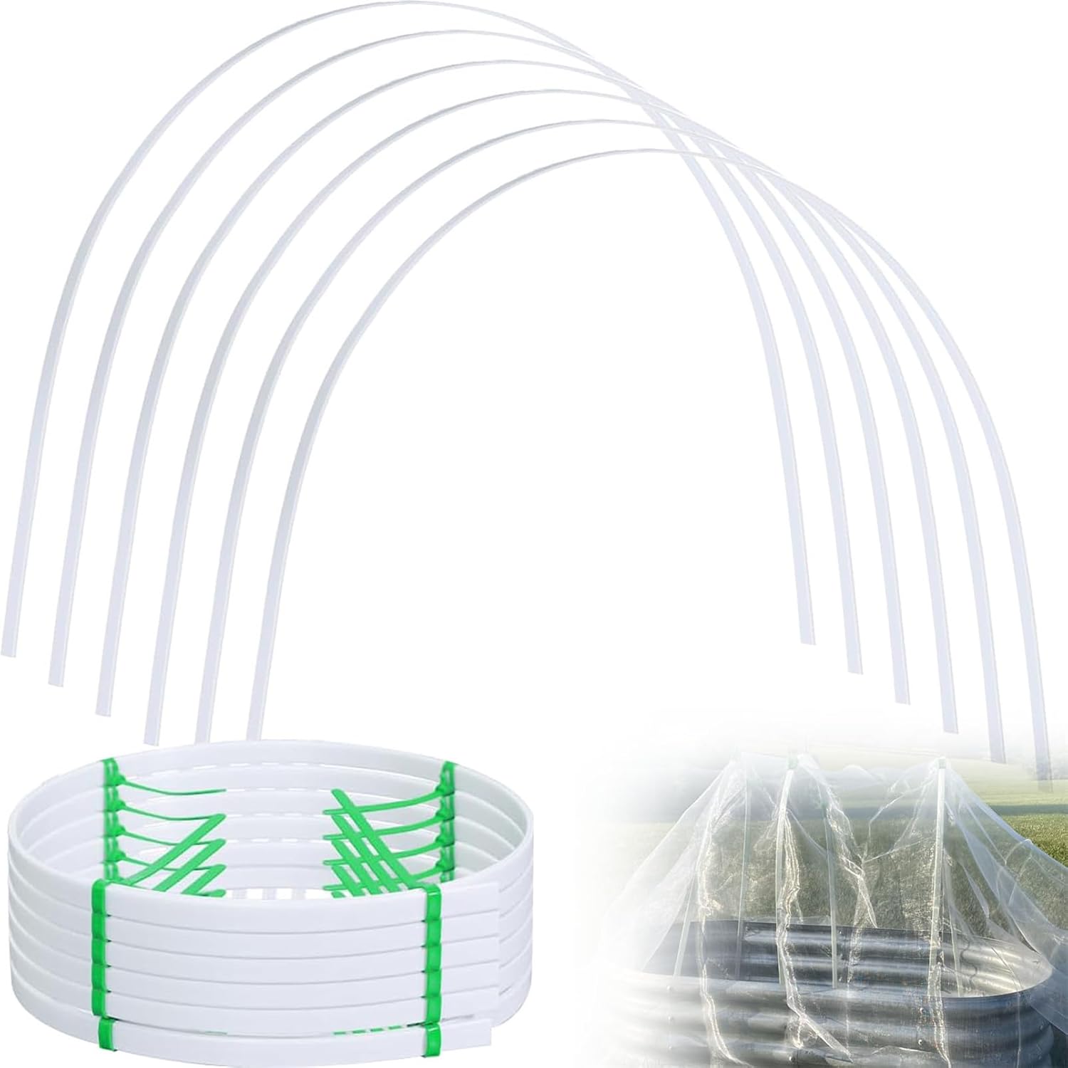 Greenhouse Hoops Garden Hoop for Raised Bed 6PCS Grow