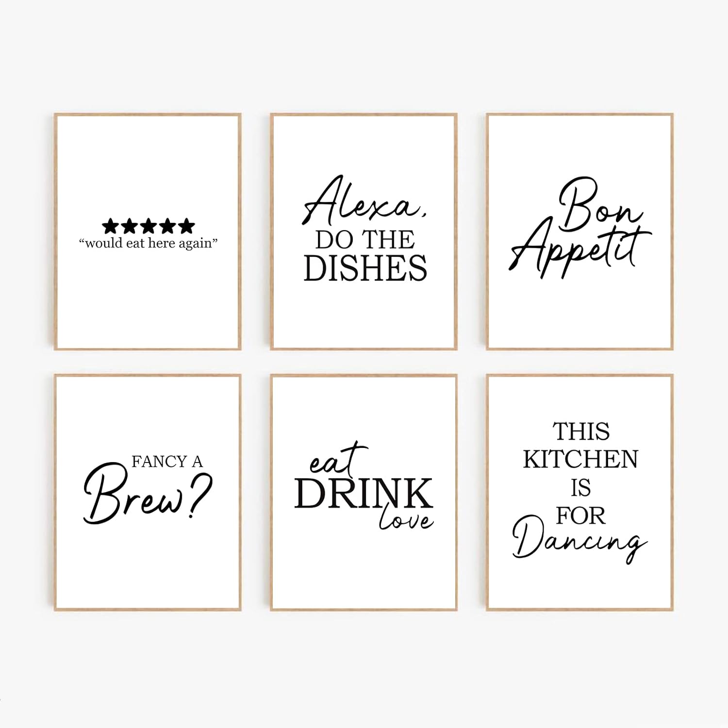 Fun Kitchen Posters Motivational Quotes Posters Black and