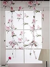 GRIRIW Persianas Romanas Cortinas Impressas Persianas Transparentes Persianas De Balão Cortinas De Renda Cortina Balão Persianas Romanas Para Portas Amarrar Persianas Persianas Florais