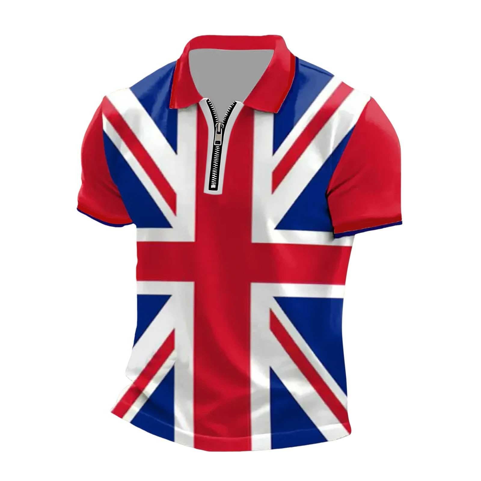 England St George's Cross Polo Shirt Classic Poloshirt with Red England Flag Design Perfect for Football Fans for Match Day Stadium Pub Euro 2026