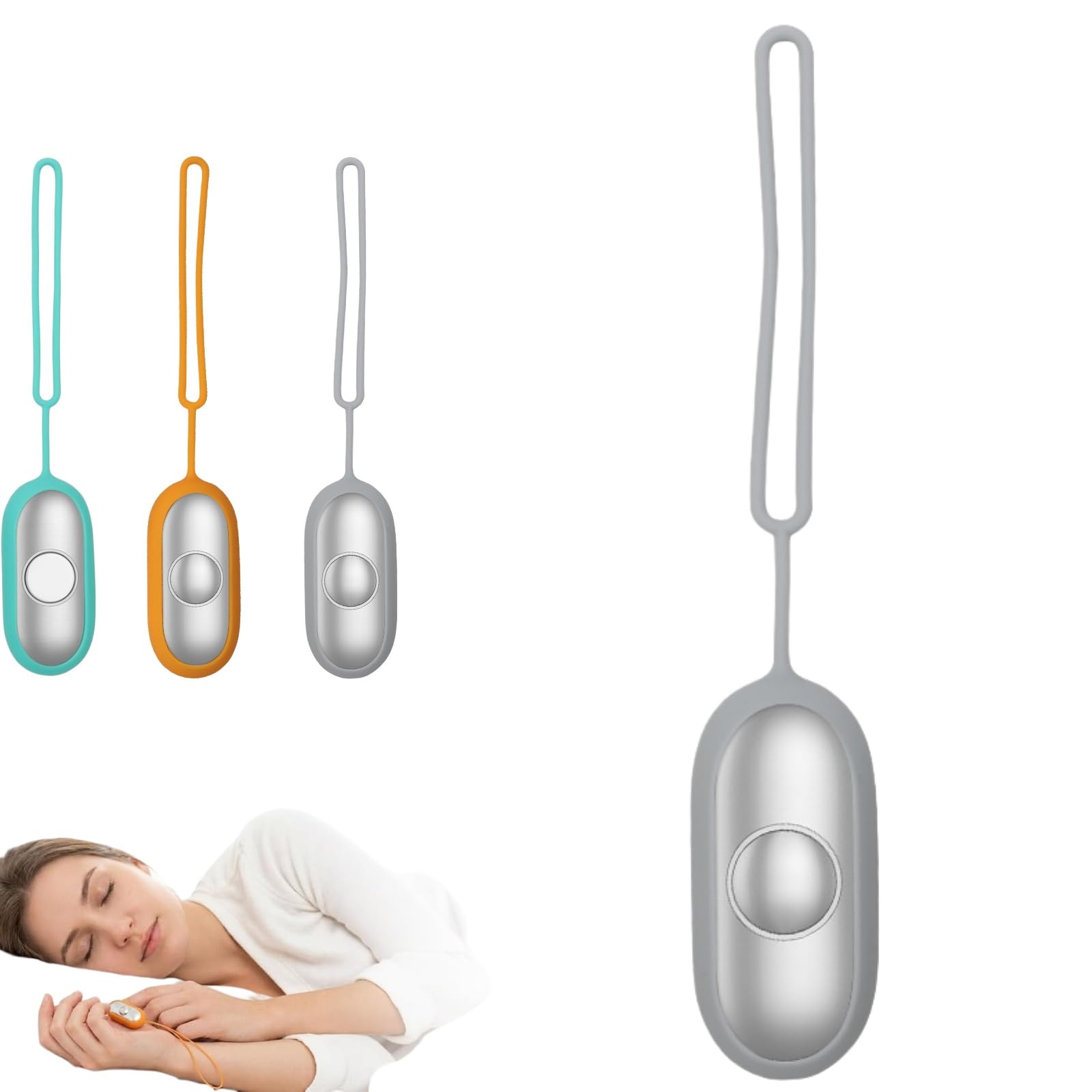 Calmbeez Gerät Mit USB Aufladung Für Entspannung Und Besseren Schlaf Handheld-Mikrostrom-Schlafhilfe, USB-aufladbar, stressabbauend, für tiefen Schlaf (Grau)