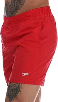 Amazon.co.jp: Speedo Menレジャー16インチ水泳 - レッド、Xスモール