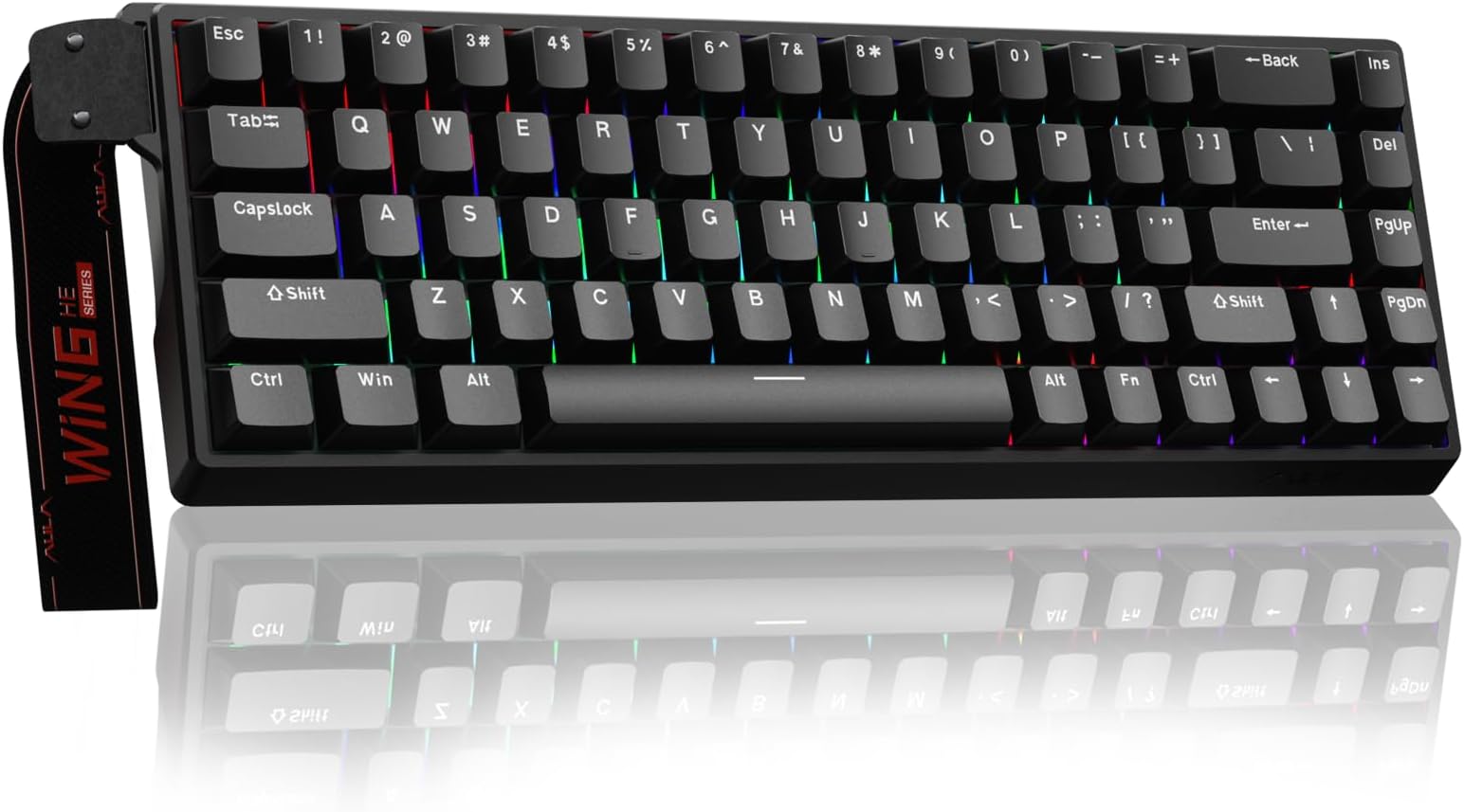 AULA WIN68 HE Hall Effect Gaming Keyboard,Adjustable Actuation Rapid Trigger,0.02mm RT Accuracy,8000Hz,RGB Backlight,USB-C Wired,60% Percent Magnetic Keyboard