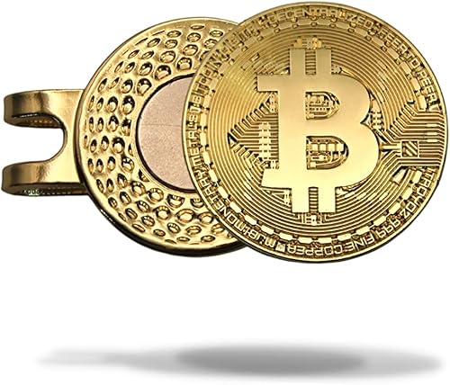Mulligan Hooligan Bitcoin - Marcador de pelota de golf clip magnético para sombrero regalo único de golf calidad premium perfecto para tu golfista