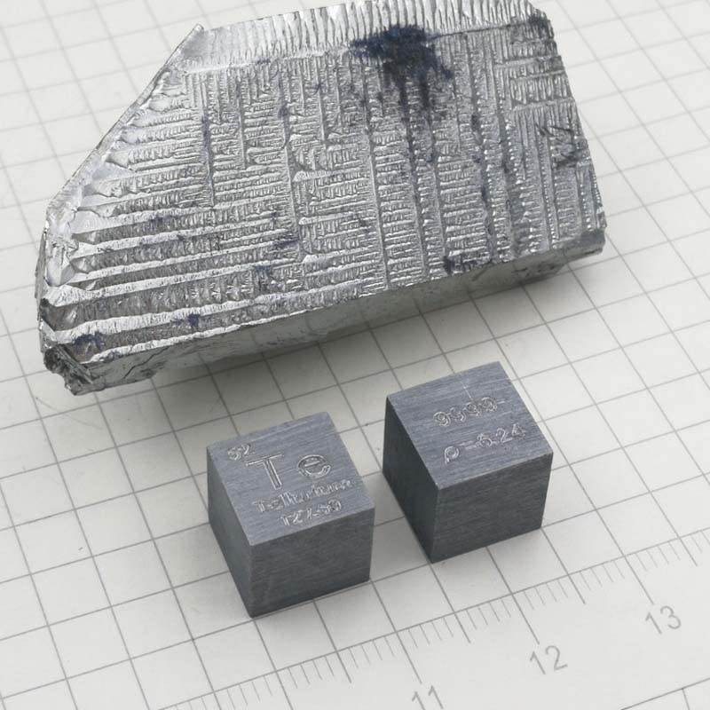 1 cubo de metal de telurio puro 99,99 % metal tallado, maravillosa colección de manualidades, 10 x 10 x 10 mm