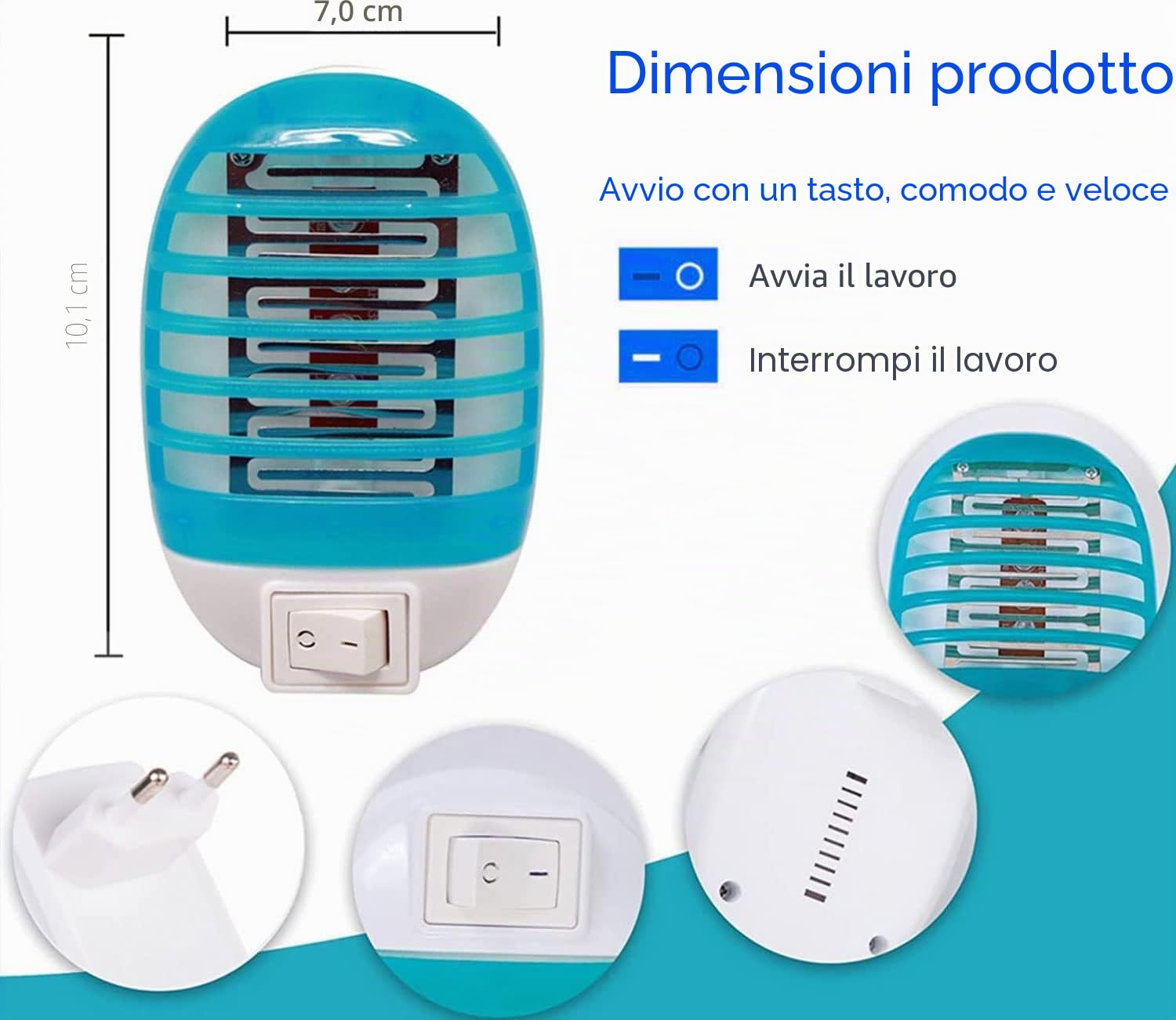 Professionale Lampada Antizanzare Elettrica, Atossica UV Anti Mosche, 2026 Zanzariera Elettrica da Interno per Casa Giardino Interno Cucina Soggiorno, Insetti Zanzare, Mosca,Falene