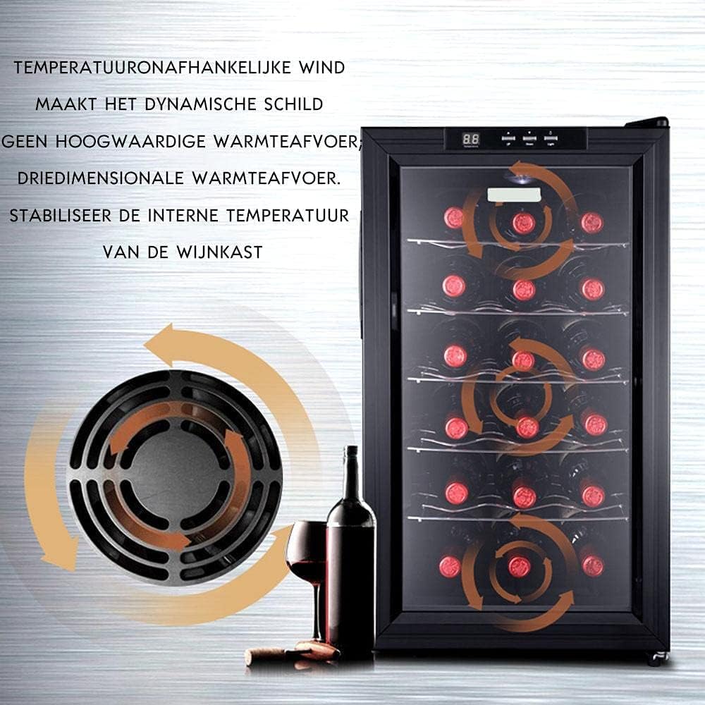 18ボトルスマートワイン保管キャビネット、電子定温自立型ワインセラー
