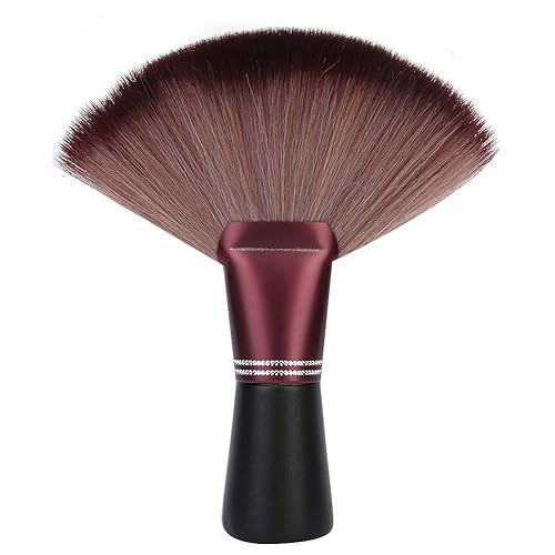 Cepillo de pelo de barrido de pelo de cuello de peluquería, Forma de abanico Peluquería suave Plumero de pelo roto, Cepillo de pelo grueso