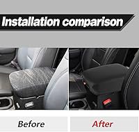 Vista 154 de Funda para reposabrazos de consola central, de piel, antiarañazos, protector de reposabrazos central, accesorios de decoración interior, compatible