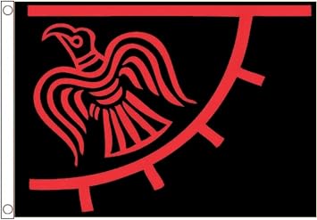 1000 Flags Limited Odins Raven Banner Viking Norse Flag 4x3 150cm x 90cm - Woven Polyester