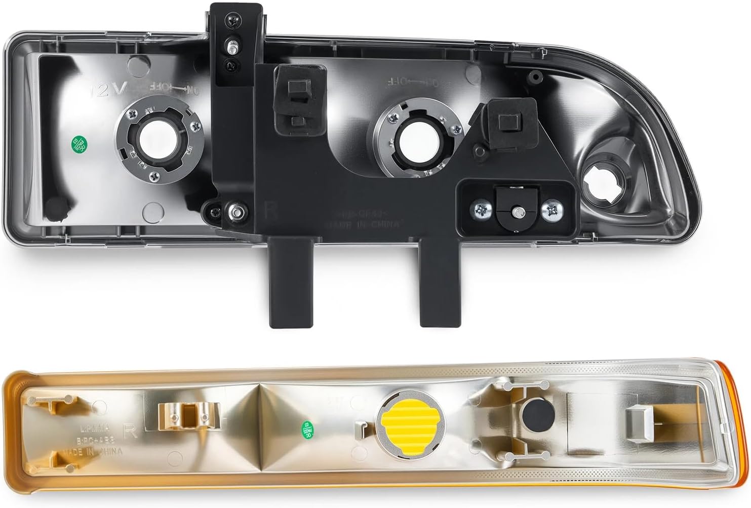 Headlight Assembly Compatible with 1998 1999 2000 2001 2002 2003 2004 Chevy S10/Blazer OEM Same Color