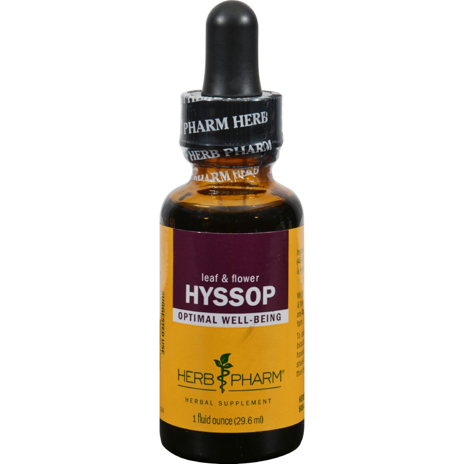 Herb Pharm Extrato Líquido de Hissopo Orgânico, 30 mL