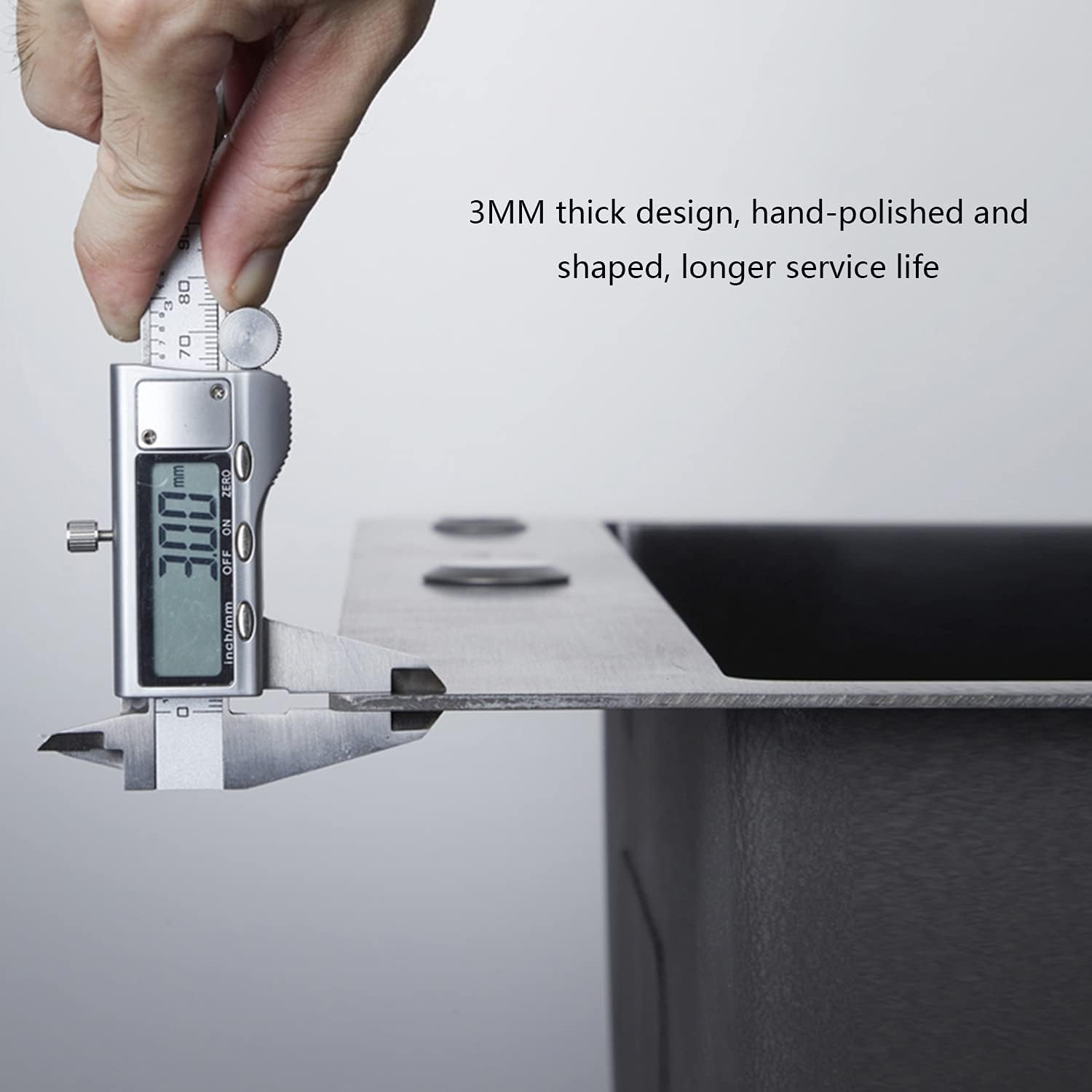 27-inch Workstation Bottom-mounted Single-bowl Sink, Stainless Steel Rectangular Sink, with Drainage Set (A 55 * 45 * 21cm) (A 60 * 45 * 21cm)