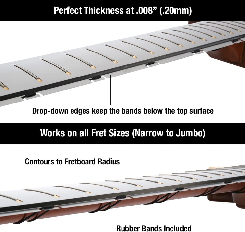 MusicNomad Fret Shield™ - Total Fretboard Protector Guard Tool for Fret Polishing on Gibson Electric Guitars (MN801)