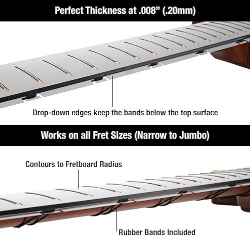 Miniatura 4 de MusicNomad Fret Shield™ - Herramienta de protección de protector de diapasón total para pulir trastes en guitarras eléctricas Gibson (MN801)