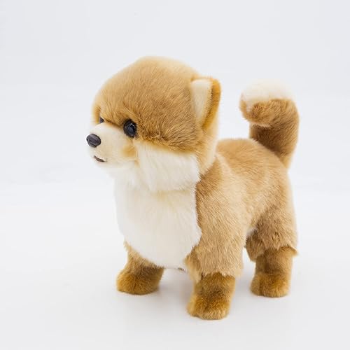 CU-MATE - Perro de peluche de Pomerania de 12 pulgadas juguetes de peluche realistas para cachorros bonito regalo para mascotas para niños