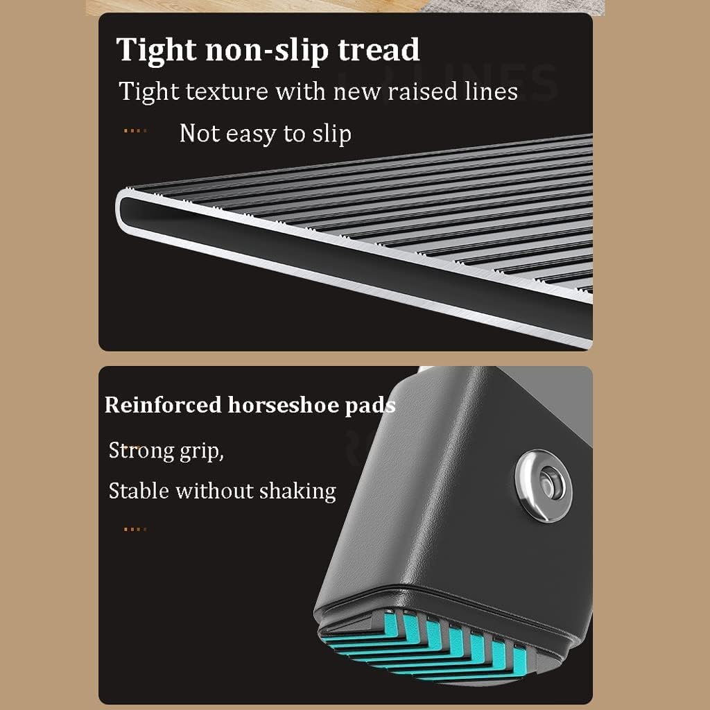 Telescoping Ladders with Tool Platform Folding Ladder Type A Ladder with Wide Pedals Step Ladders 330 Lb Capacity