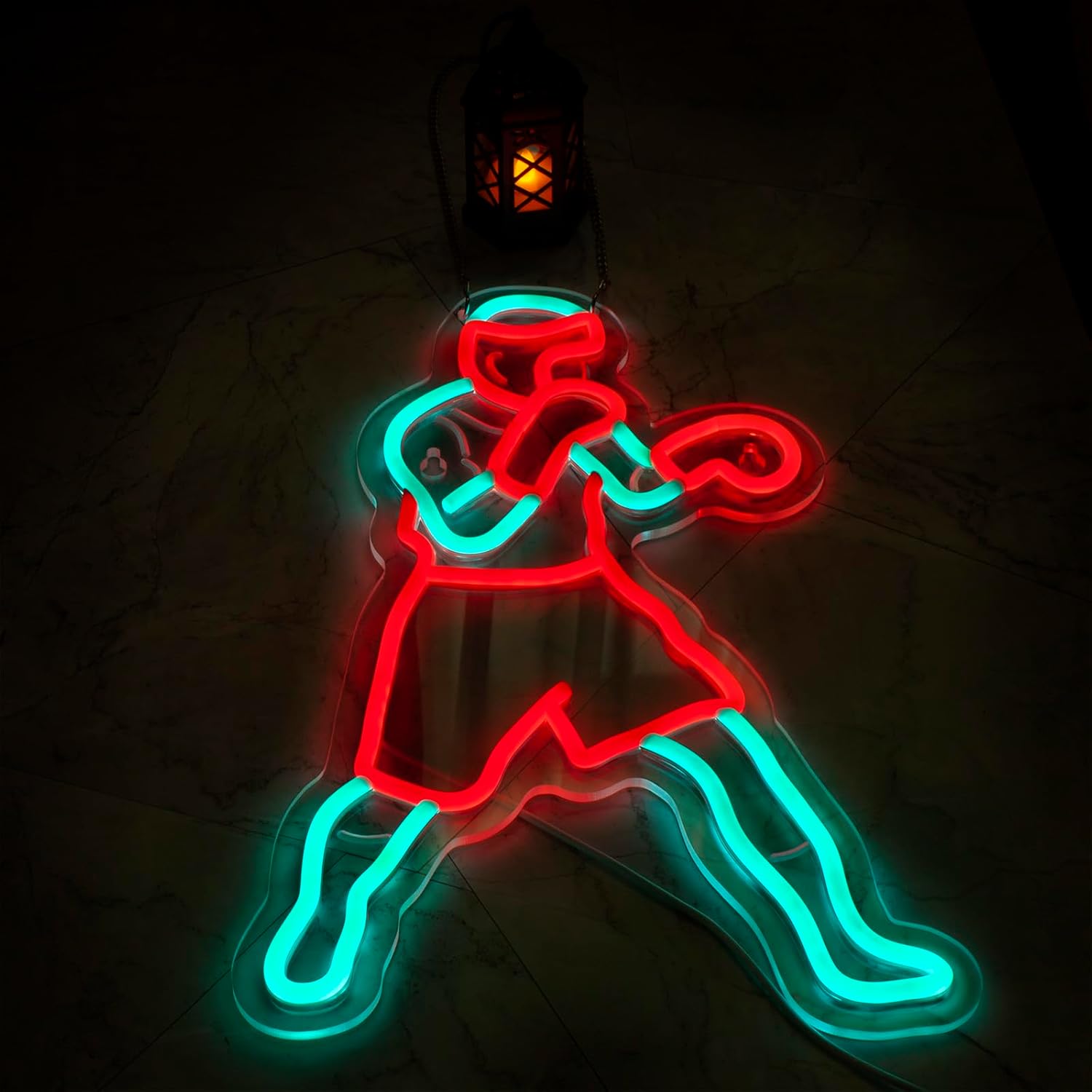 Boxing Neon Signs for Wall Decor,LED Neon Light, Dimmable USB Powered,Wall Decoration for Man Cave Arean Gym Party Home Gym Fitness Club,Gift for Boxing Fans Men,16.2 * 10.8 Inch