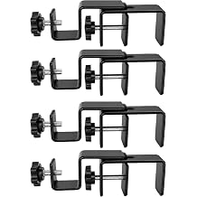 Over Blinds Curtain Rod Brackets for Outside-Mount Blinds Black 4-pack