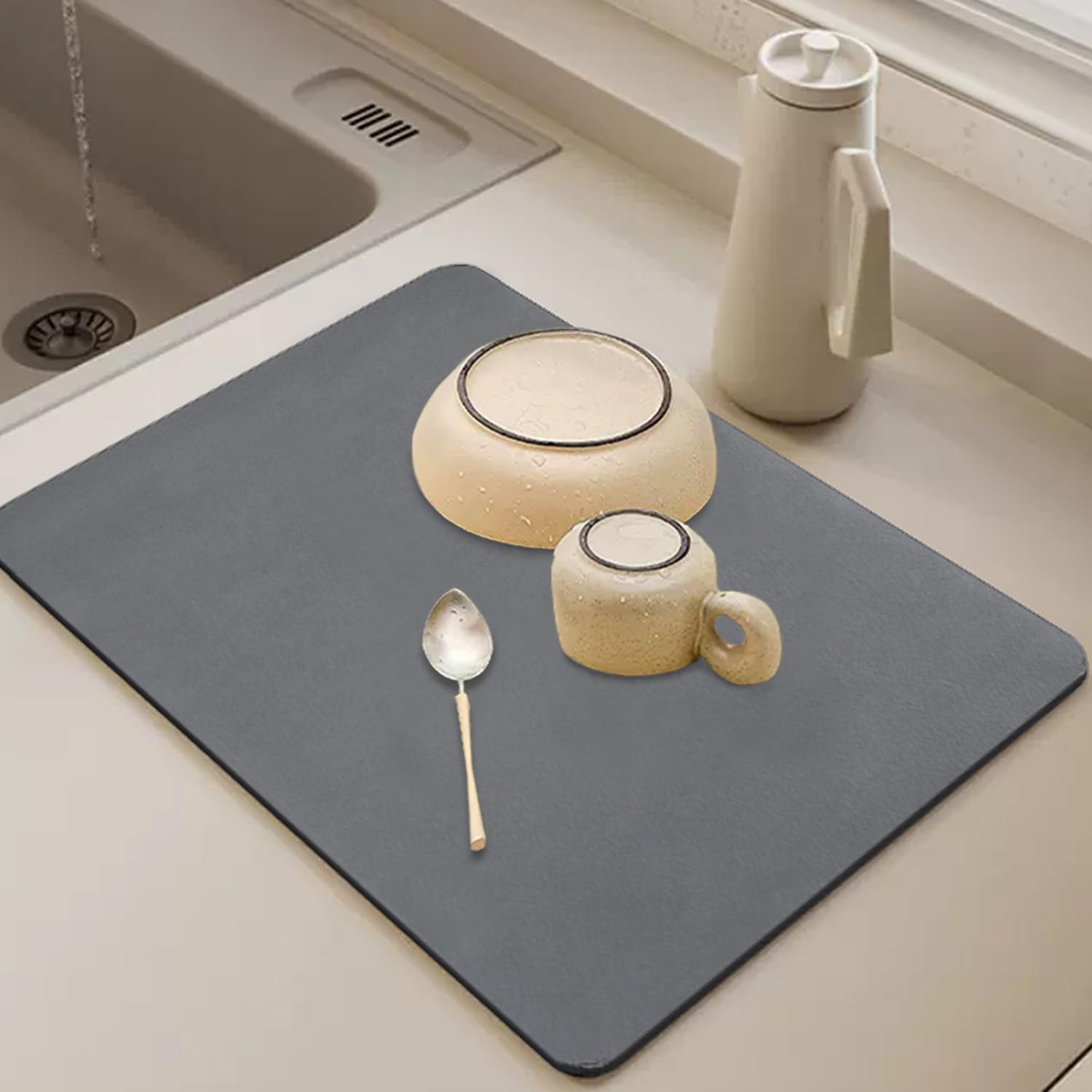 Amazon.co.jp: TAOTOO 水切りマット 珪藻土 キッチン 食器 水切り
