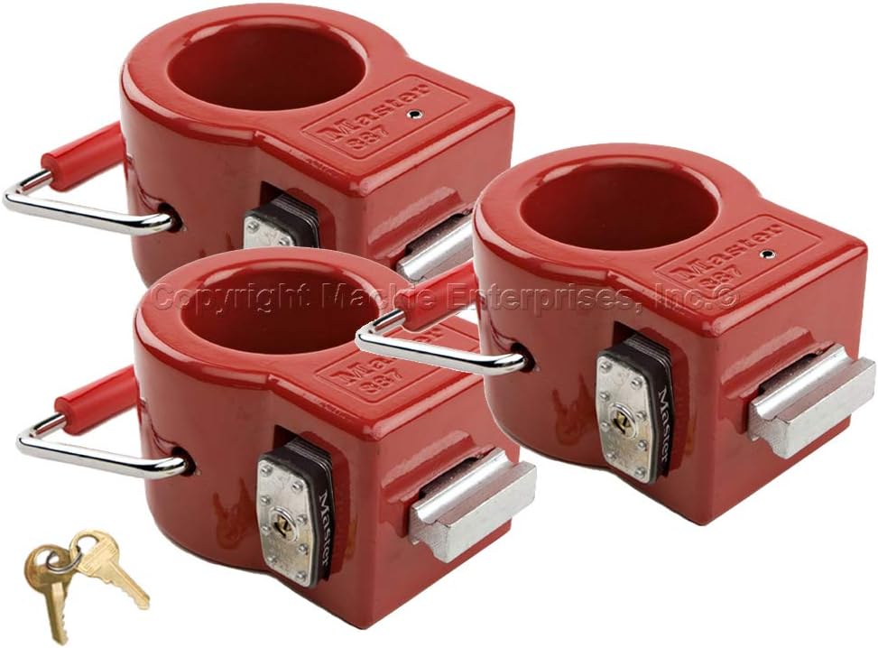Master Lock Two (2) Keyed Alike King Pin Locks w/ 4 Keys - Toy Hauler/Trailer Locks w/BumpStop Technology - 387NKA-2
