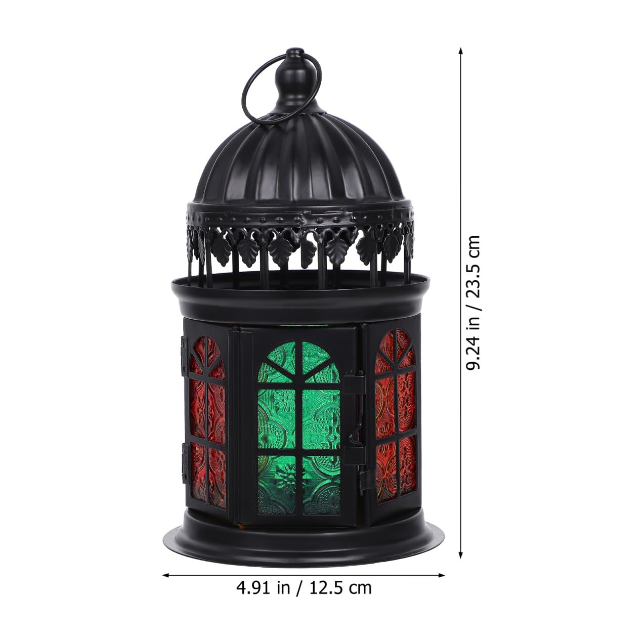 Lanterna Decorativa in Design Marocchino Nero in Lamiera