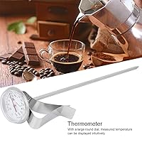 Vista 7 de Termómetro de espuma de leche, termómetro ajustable para colgar bebidas, a prueba de agua, acero inoxidable para café, té, carne, caramelo