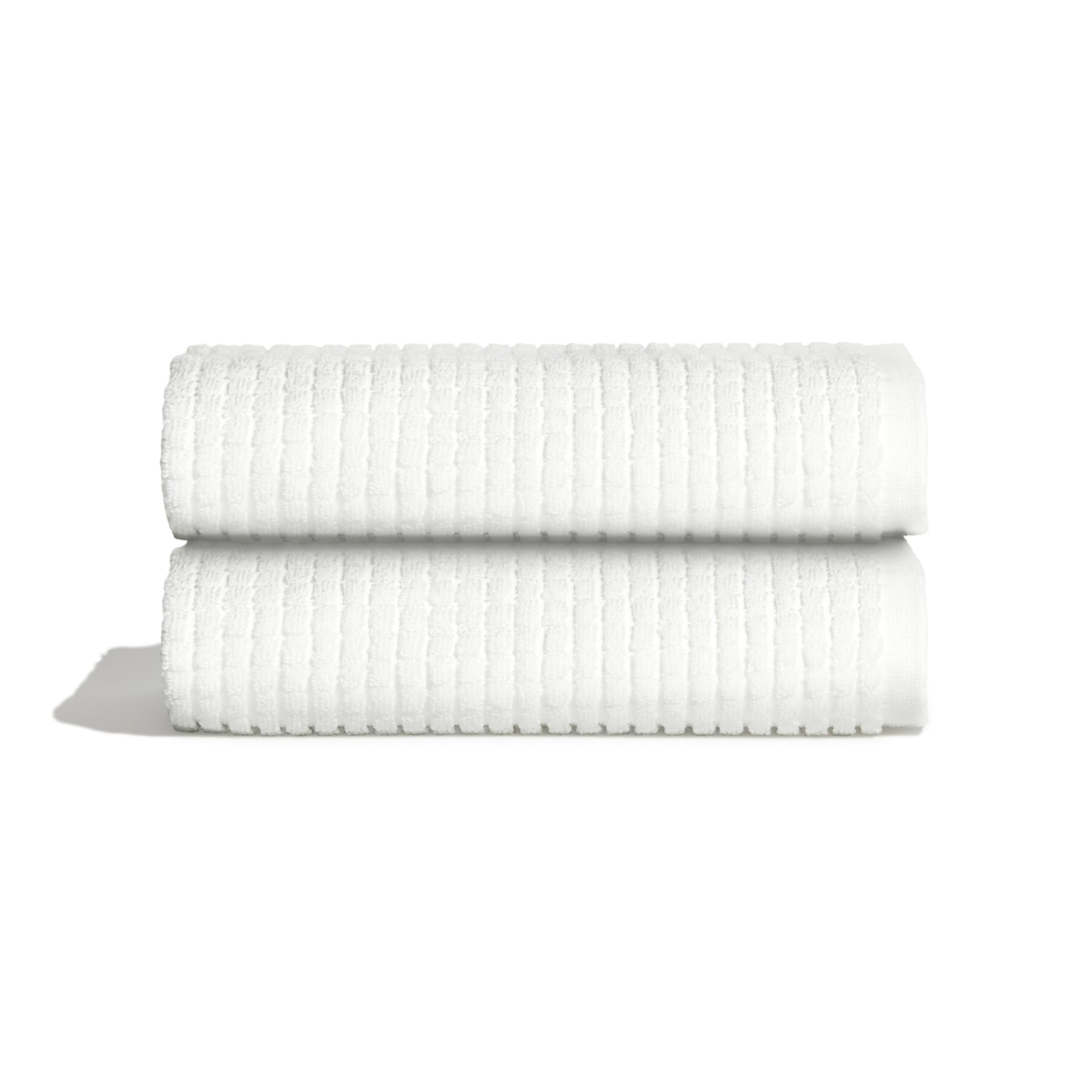 ONSEN Terry Cotton Waffle Hand Towel Set 2 Pack Luxury Cotton Hand Towels Quick Dry Absorbent Bathroom Towels