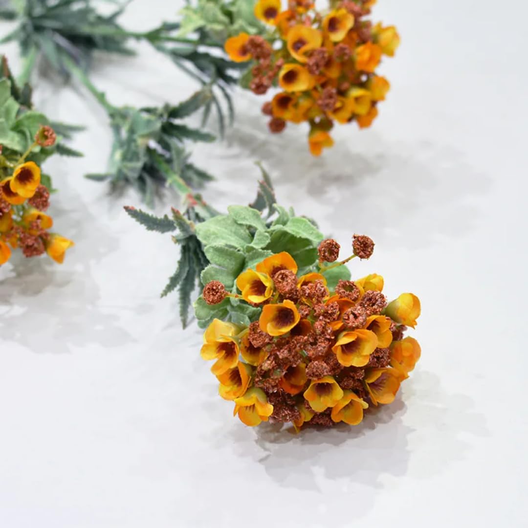 Fleurs artificielles floquées haut de gamme avec boules de neige en soie au parfum délicat