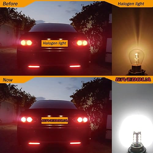 Miniatura 6 de GIVEDOUA Bombilla LED 3157 súper brillante 3156 3156A 3056 3057 4057 3157 4157 T25 para luces de freno, luces de marcha atrás de respaldo, luces