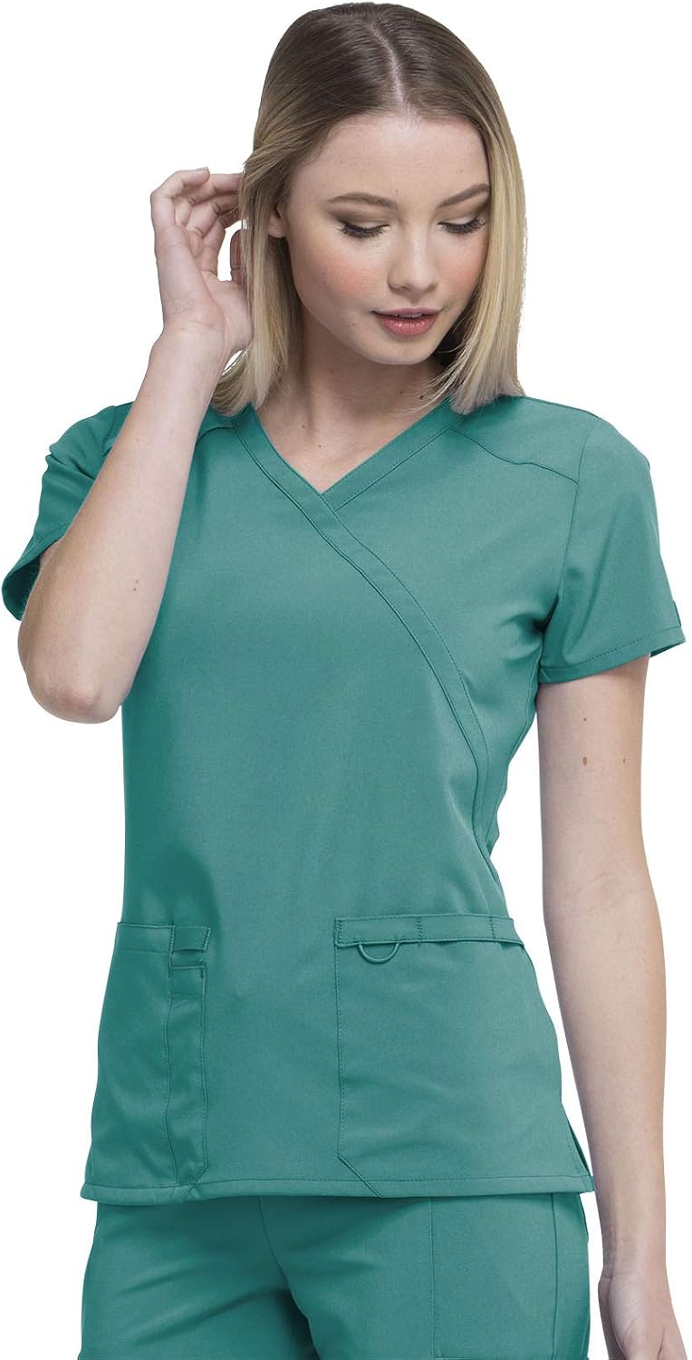 Dickies EDS Essentials Scrub Top for Women Mock Wrap Four-way Stretch image 5