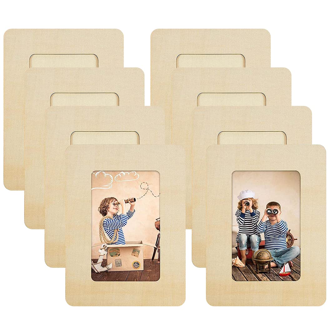 Cadre photo brut en bois naturel à décorer soi-même pour atelier créatif