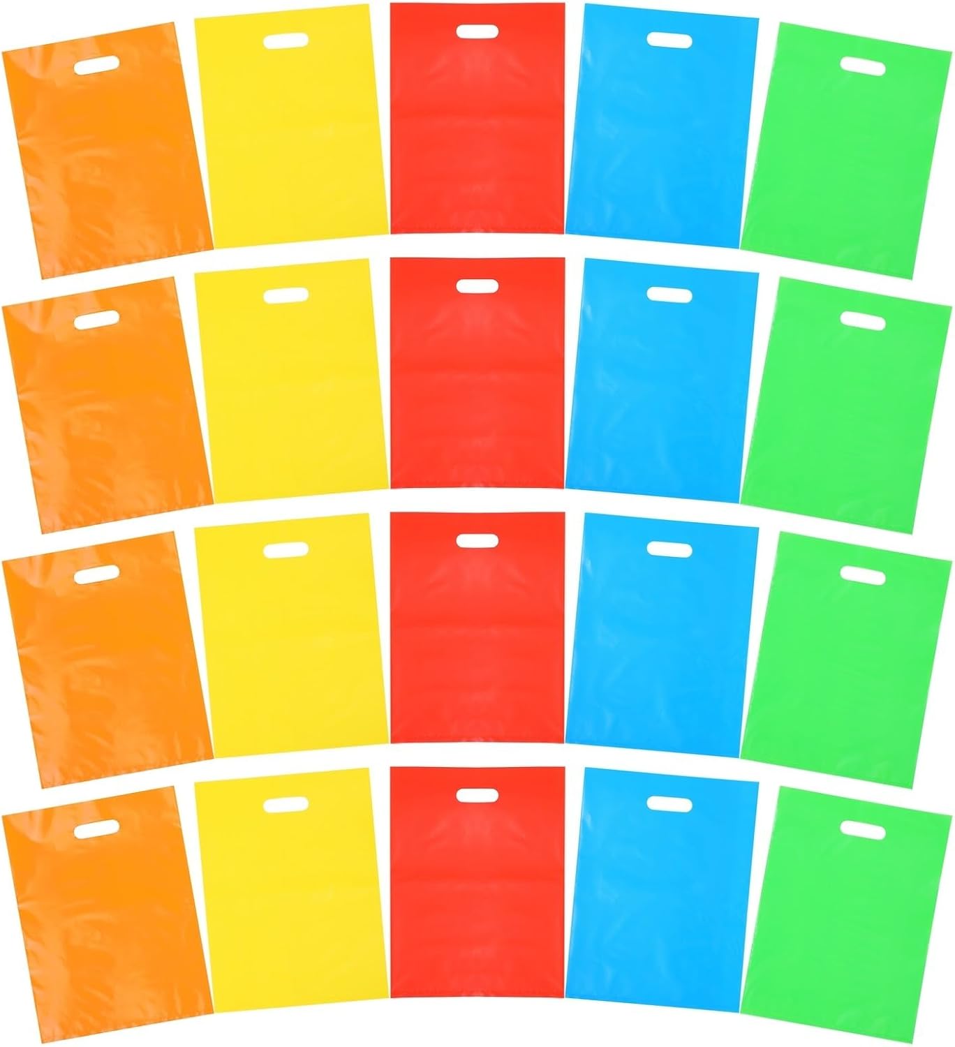 100pcs Plastic Shopping Bags with Handles for Small Businesses Bulk