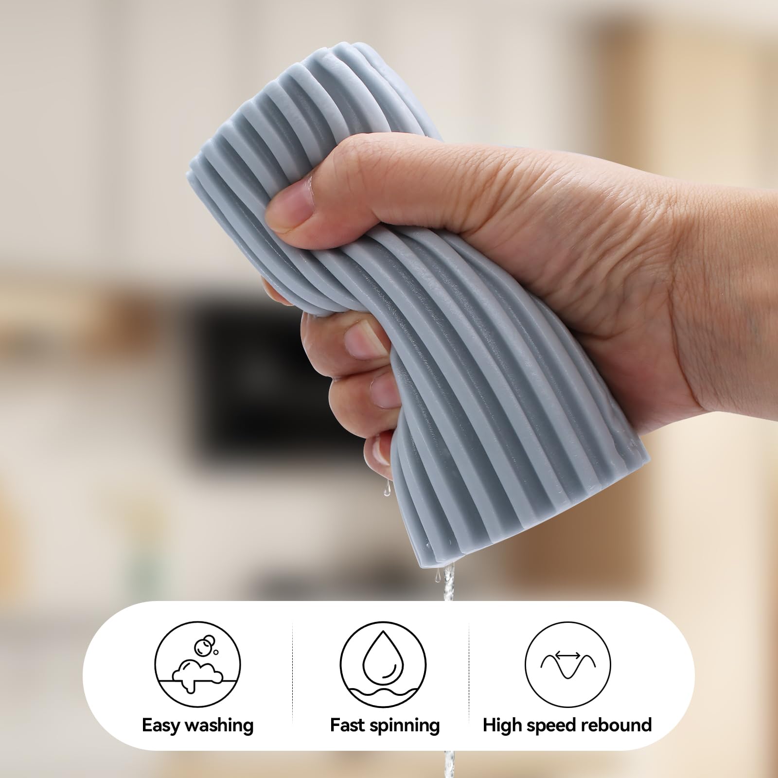 Spugna Pulizia Umida - 3 Pezzi, Riutilizzabile, Per Polvere E Macchie, Per Casa E Auto - Foto 4