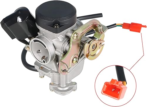 Miniatura 5 de Silscvtt Carburador de diámetro grande de 0.787 in de 50 cc y 100 cc de repuesto para scooter 139QMB 139QMA, ciclomotor, ATV motor de 4 tiempos GY6