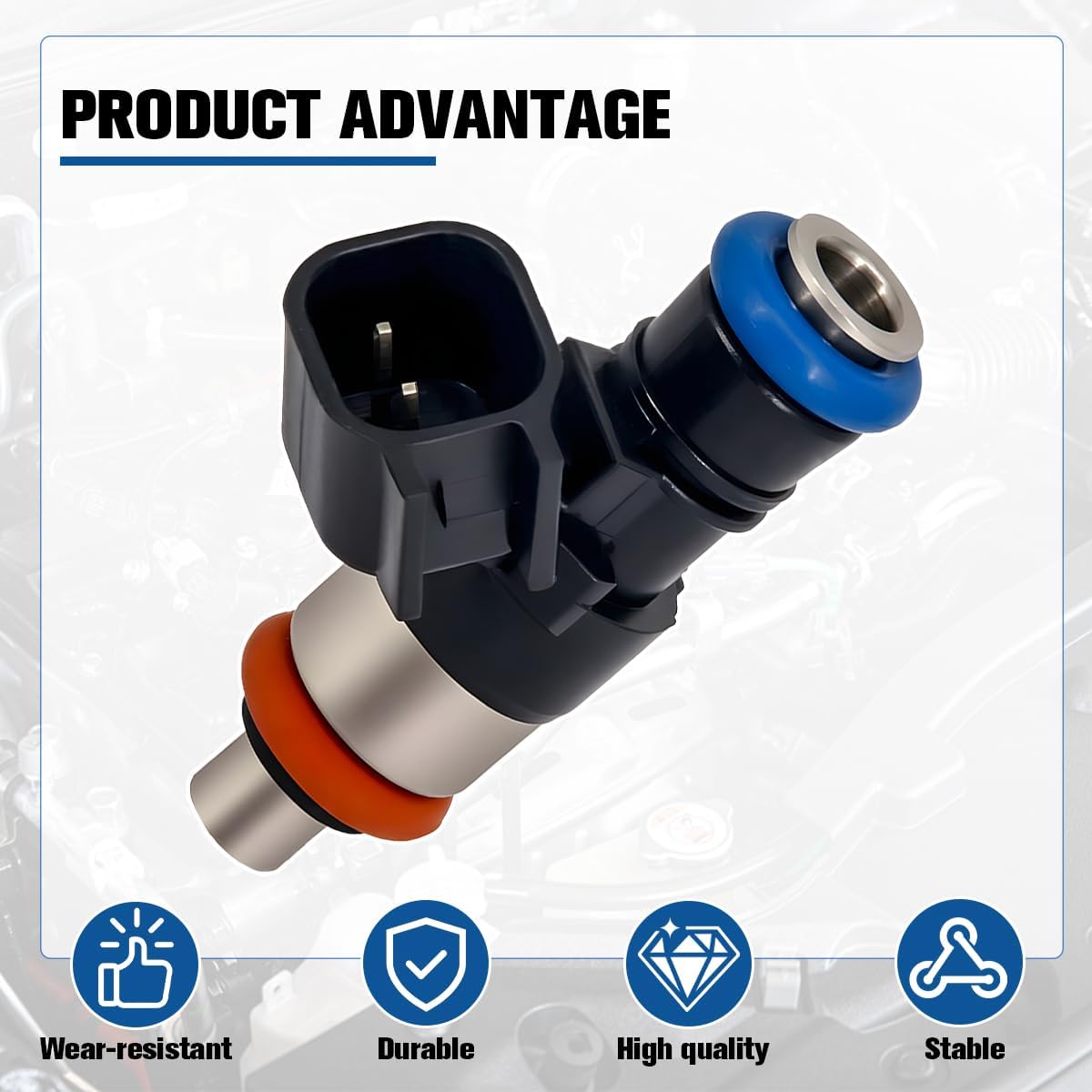 Car Fuel Injector, Vehicle Engine Fuel Injector Nozzle, OEM# FJ1000 842-12353 0280158077 Replacement Accessories, Compatible with Taurus Edge Flex Fusion MKX MKT MKS MKZ CX-9