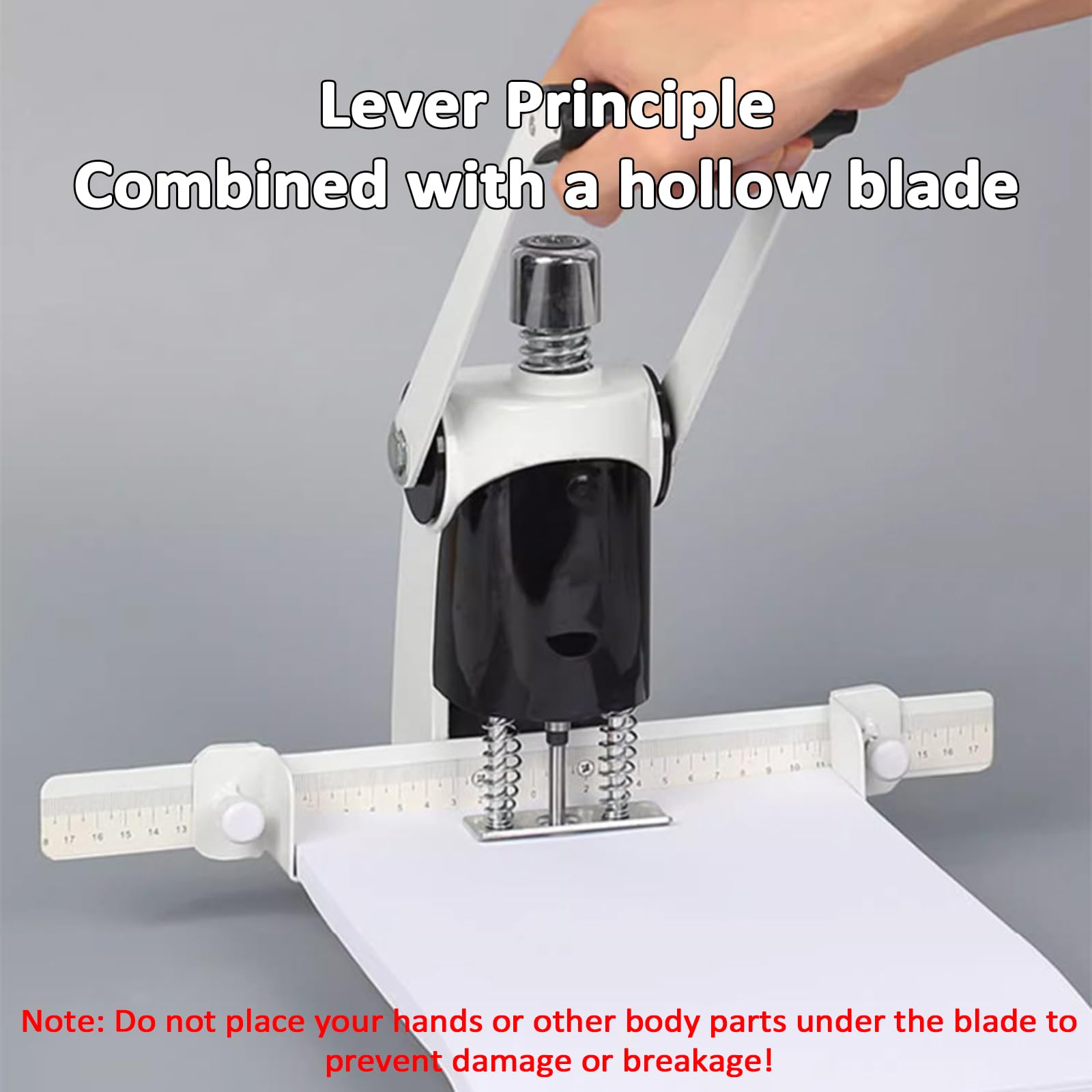 Perforatrice Manuale/elettrica a Foro Singolo, Perforatrice Ad Alta capacità da 30/45 Mm, con 6 Punte, Perfora Fino a 300 Fogli di Carta A4 da 80 G, per Casa, Scuola O Ufficio