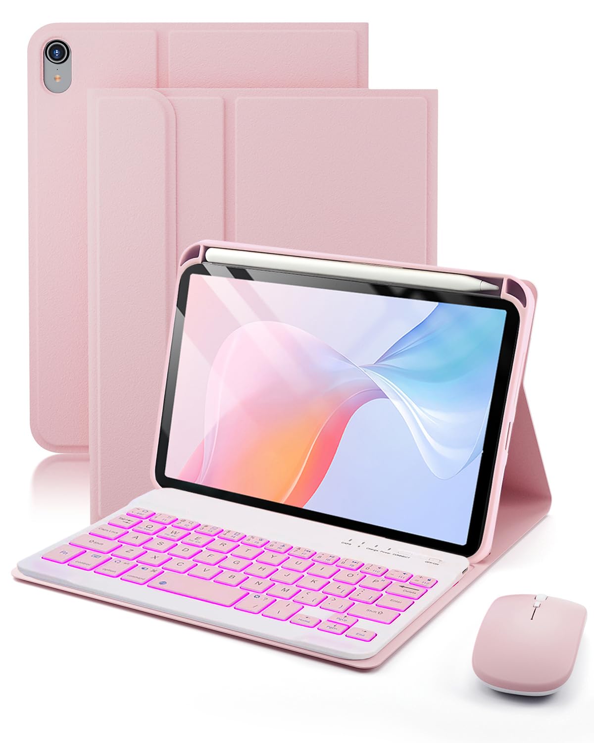 Photo 1 of SAMTUNK iPad Mini 7/6 Keyboard Case with Mouse - 8.3", Pink