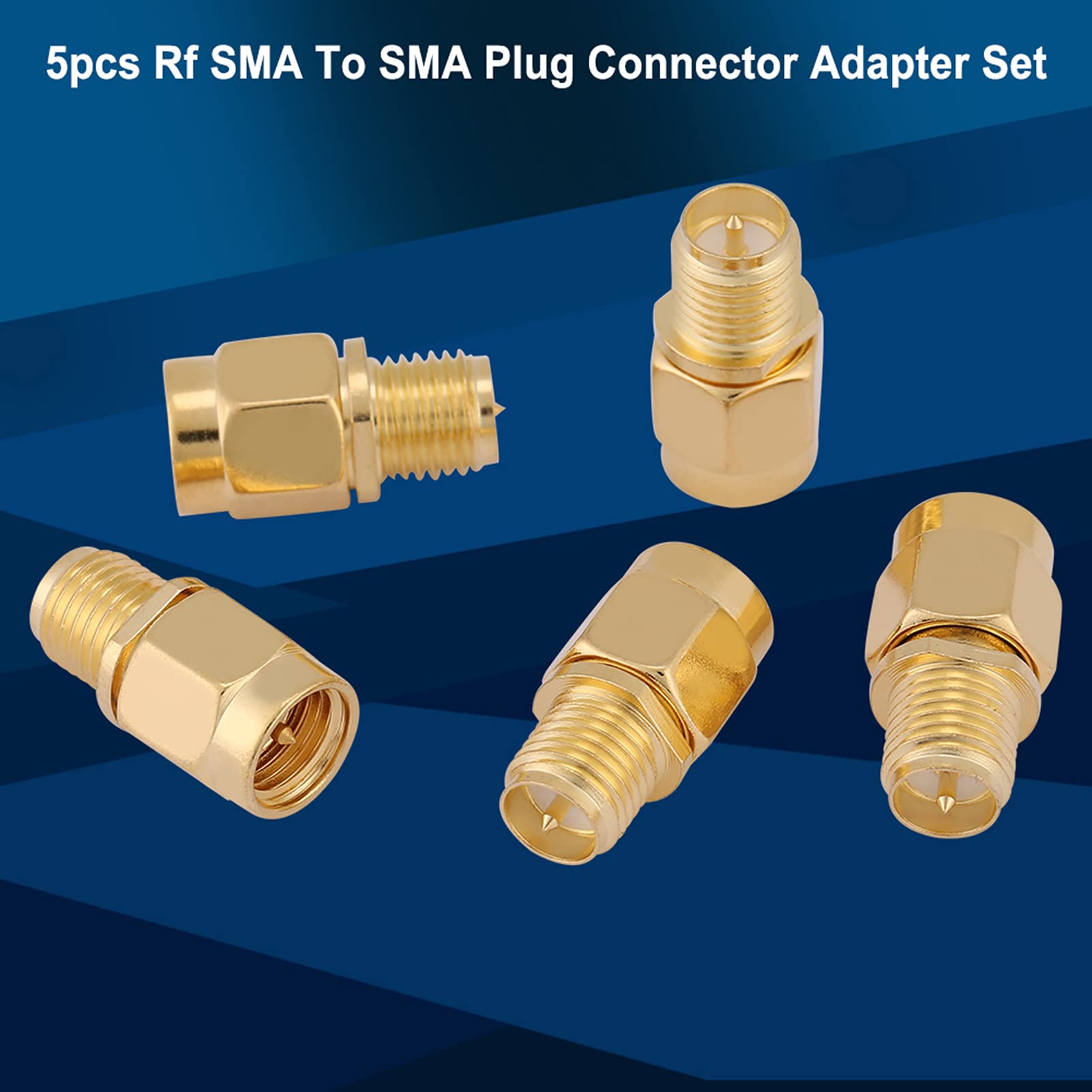 5 sztuk terminatorów koncentrycznych SMA Plug to RP-SMA RF 50ohm Coaxial Plug Adapter Set