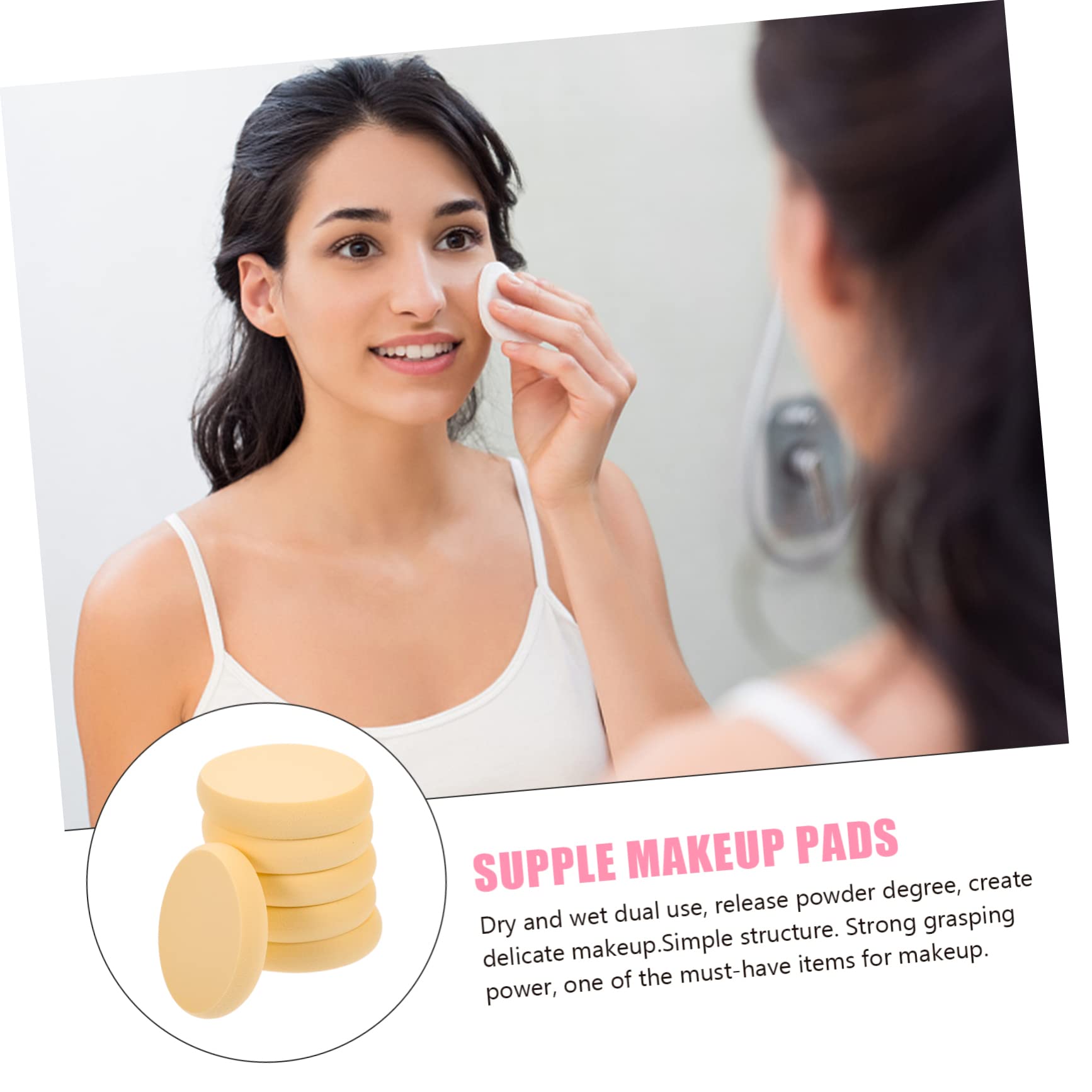 Healeved 18piezas Esponjas De Maquillaje Ovaladas Esponjas De Fondo Duales Para Aplicación Para Maquillaje Facial y Compacto Material Hidrofílico Ahorra Producto Textura Natural
