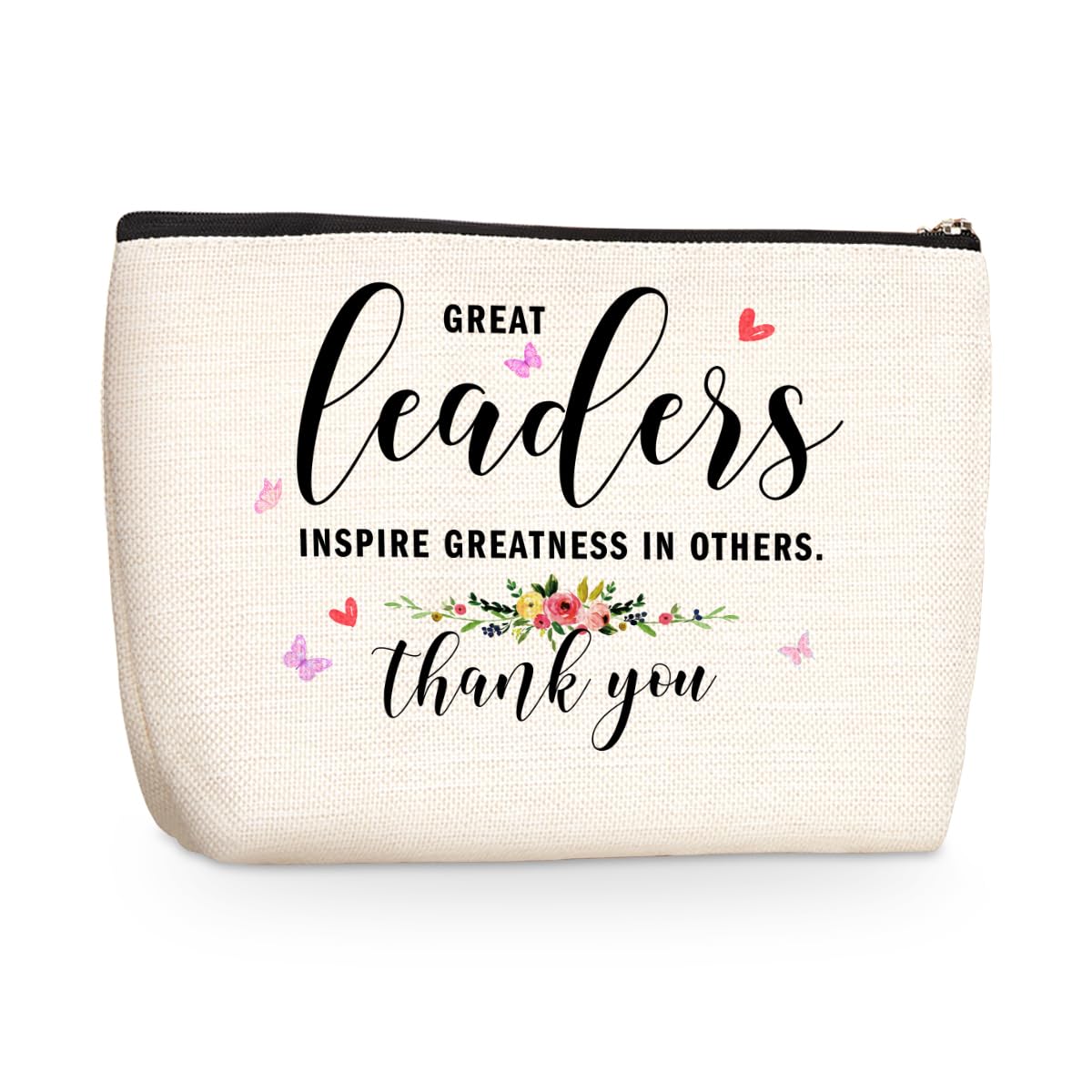 Office Supplies Office Gifts Makeup Bag Leader Thank You Gifts Cosmetic Travel Bag Coworker Gifts for Women Manager Boss Lady Supervisor Retirement Mentor Friend Skincare Bag for Birthday Boss Day